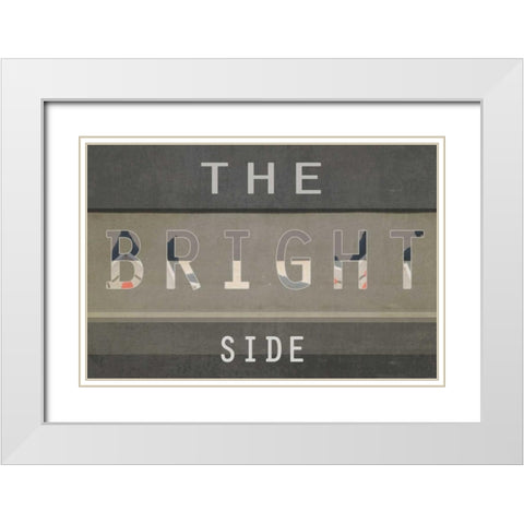 The bright side White Modern Wood Framed Art Print with Double Matting by Waltz, Anne
