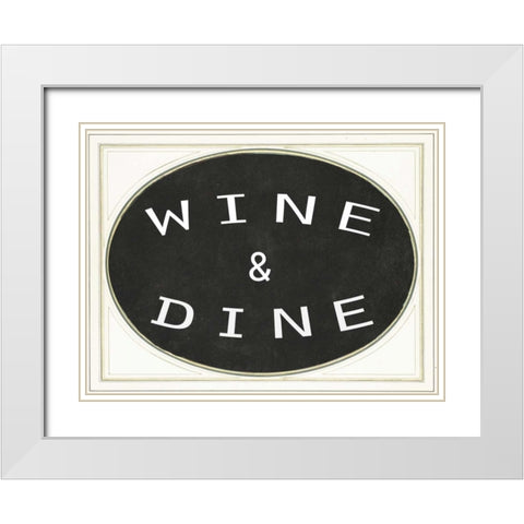 Wine and dine II White Modern Wood Framed Art Print with Double Matting by Waltz, Anne