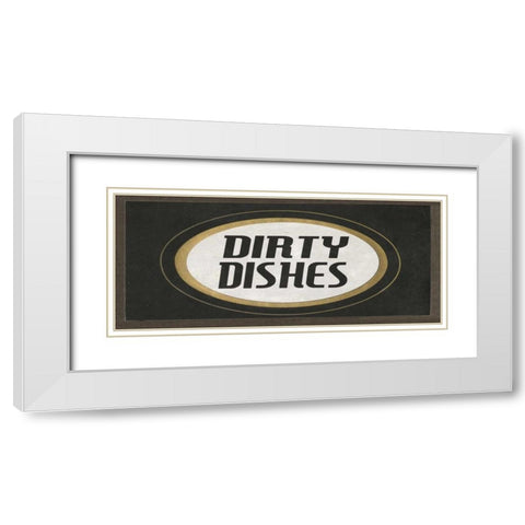 Dirty dishes I White Modern Wood Framed Art Print with Double Matting by Waltz, Anne