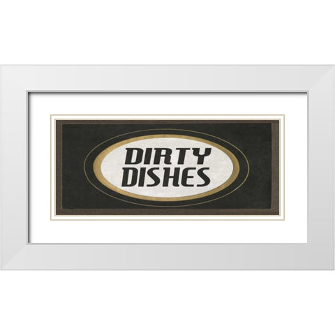 Dirty dishes I White Modern Wood Framed Art Print with Double Matting by Waltz, Anne