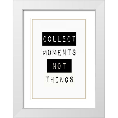 collect moments White Modern Wood Framed Art Print with Double Matting by Waltz, Anne