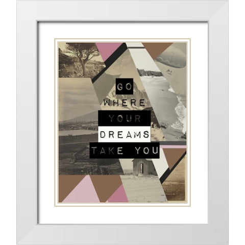 Go where you dreams II White Modern Wood Framed Art Print with Double Matting by Waltz, Anne