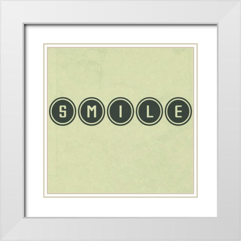 Smile .. White Modern Wood Framed Art Print with Double Matting by Waltz, Anne