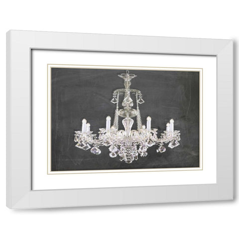Chandelier classico White Modern Wood Framed Art Print with Double Matting by Waltz, Anne