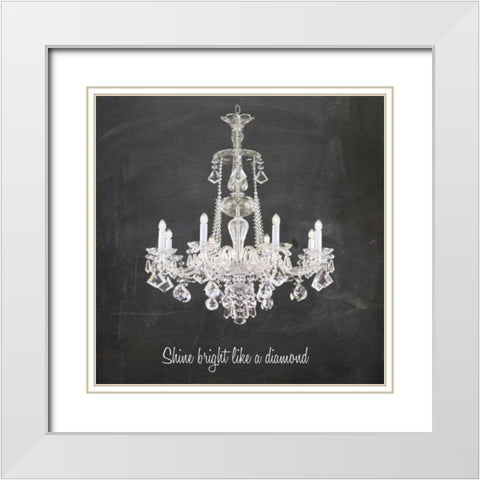 Shine like a diamond  White Modern Wood Framed Art Print with Double Matting by Waltz, Anne