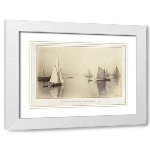 San Marino  White Modern Wood Framed Art Print with Double Matting by Waltz, Anne