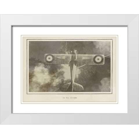 In the clouds White Modern Wood Framed Art Print with Double Matting by Waltz, Anne