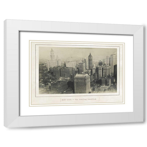 New York 1920 White Modern Wood Framed Art Print with Double Matting by Waltz, Anne