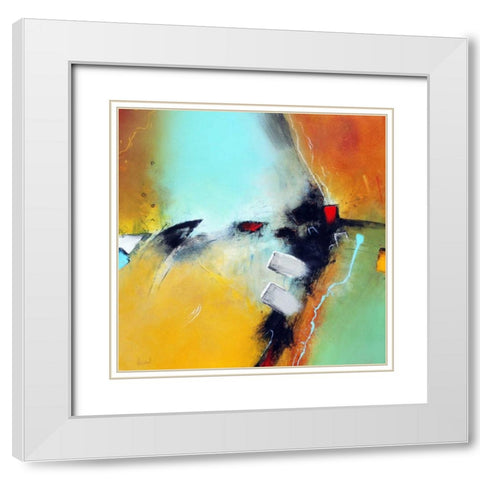 Inside Power White Modern Wood Framed Art Print with Double Matting by Hansl, Alfred