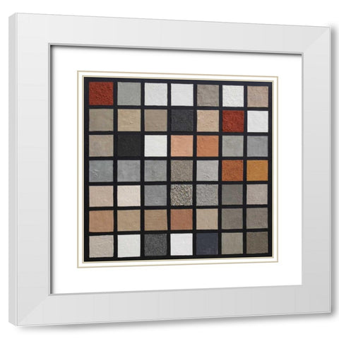 United Colors of Sand 1 White Modern Wood Framed Art Print with Double Matting by Hansl, Alfred