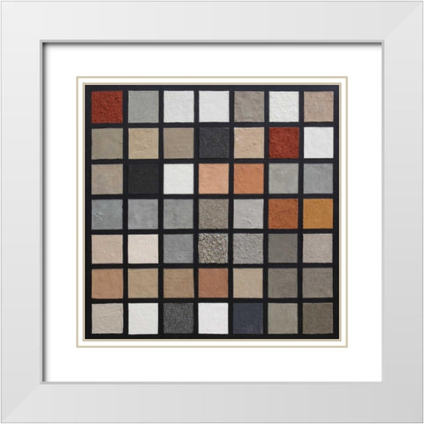United Colors of Sand 1 White Modern Wood Framed Art Print with Double Matting by Hansl, Alfred