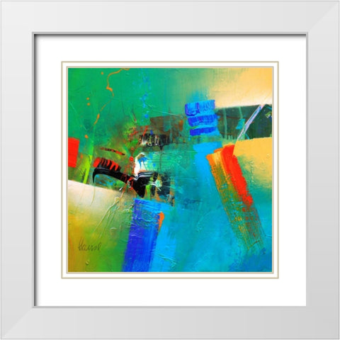 Concerto 1 White Modern Wood Framed Art Print with Double Matting by Hansl, Alfred