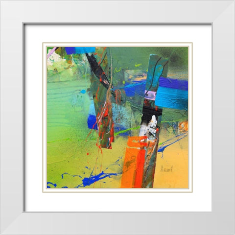 Concerto 2 White Modern Wood Framed Art Print with Double Matting by Hansl, Alfred