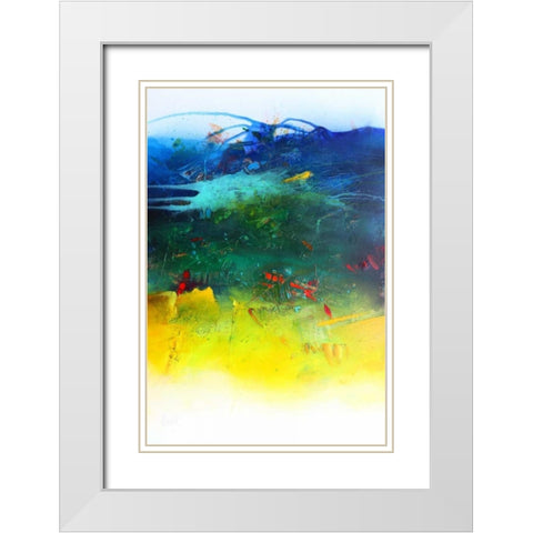 Der Fluss des Lebens White Modern Wood Framed Art Print with Double Matting by Hansl, Alfred