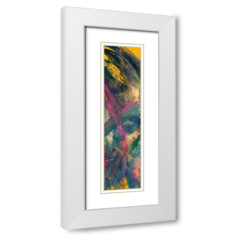 Abstraction with pink III White Modern Wood Framed Art Print with Double Matting by Silberhorn-Piller, Andrea