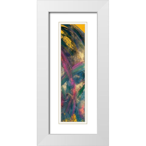 Abstraction with pink III White Modern Wood Framed Art Print with Double Matting by Silberhorn-Piller, Andrea