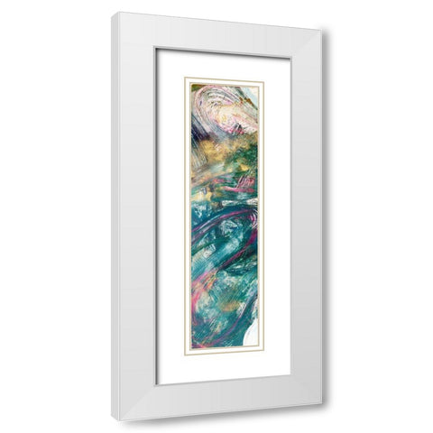 Abstraction with pink IV White Modern Wood Framed Art Print with Double Matting by Silberhorn-Piller, Andrea