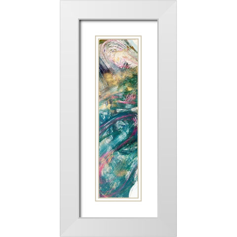 Abstraction with pink IV White Modern Wood Framed Art Print with Double Matting by Silberhorn-Piller, Andrea