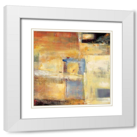 Colorfield I White Modern Wood Framed Art Print with Double Matting by Danckaert, Bea