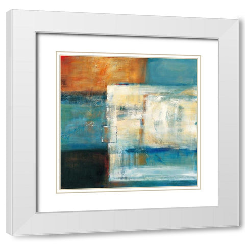 Colorfield II White Modern Wood Framed Art Print with Double Matting by Danckaert, Bea
