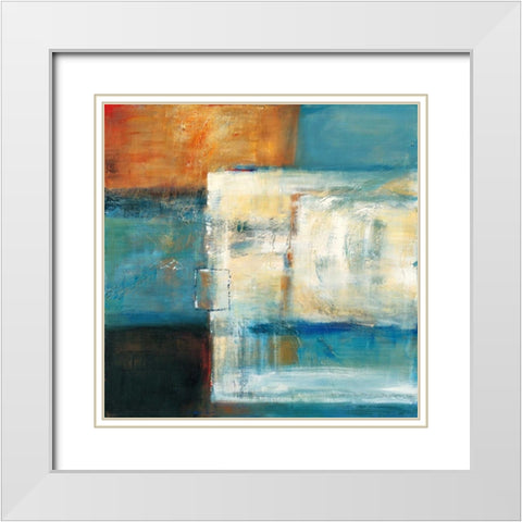 Colorfield II White Modern Wood Framed Art Print with Double Matting by Danckaert, Bea