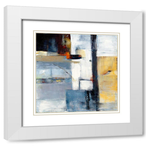 Colorfield III White Modern Wood Framed Art Print with Double Matting by Danckaert, Bea