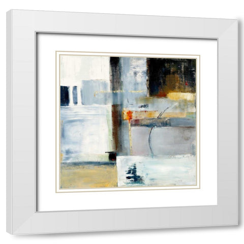 Colorfield IV White Modern Wood Framed Art Print with Double Matting by Danckaert, Bea