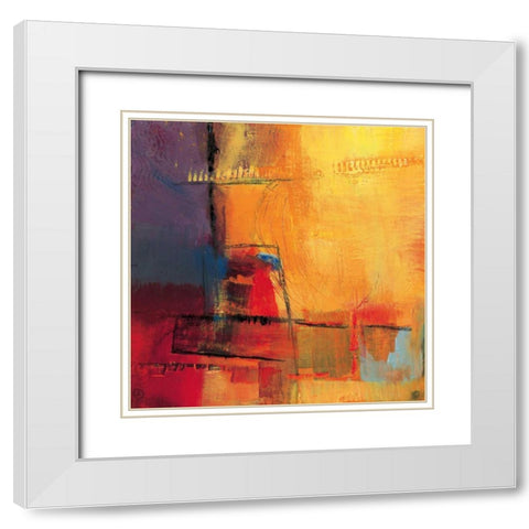 Abstract Day White Modern Wood Framed Art Print with Double Matting by Danckaert, Bea