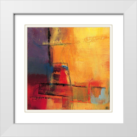 Abstract Day White Modern Wood Framed Art Print with Double Matting by Danckaert, Bea