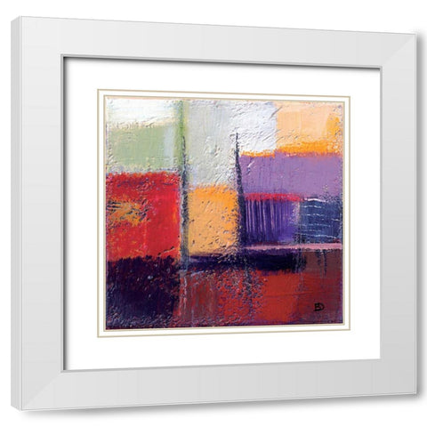 Violet Statics I White Modern Wood Framed Art Print with Double Matting by Danckaert, Bea