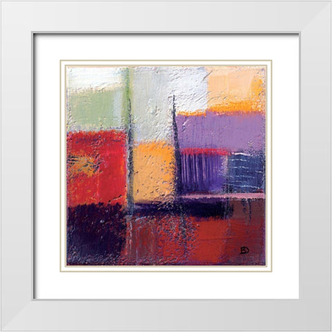 Violet Statics I White Modern Wood Framed Art Print with Double Matting by Danckaert, Bea