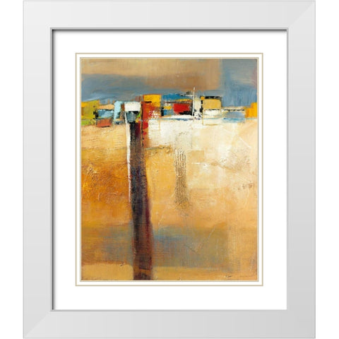 Siesta II White Modern Wood Framed Art Print with Double Matting by Danckaert, Bea