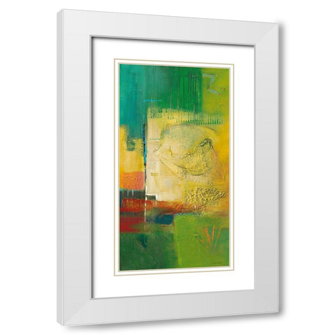 Springtime I White Modern Wood Framed Art Print with Double Matting by Danckaert, Bea