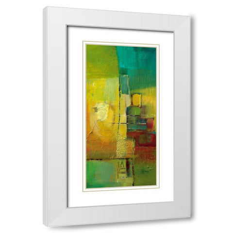 Springtime II White Modern Wood Framed Art Print with Double Matting by Danckaert, Bea