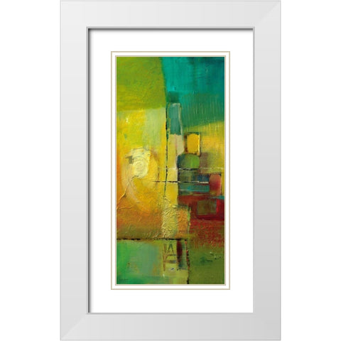 Springtime II White Modern Wood Framed Art Print with Double Matting by Danckaert, Bea