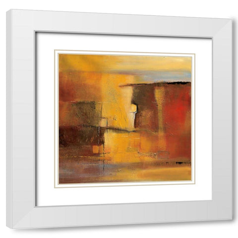 Sunset White Modern Wood Framed Art Print with Double Matting by Danckaert, Bea