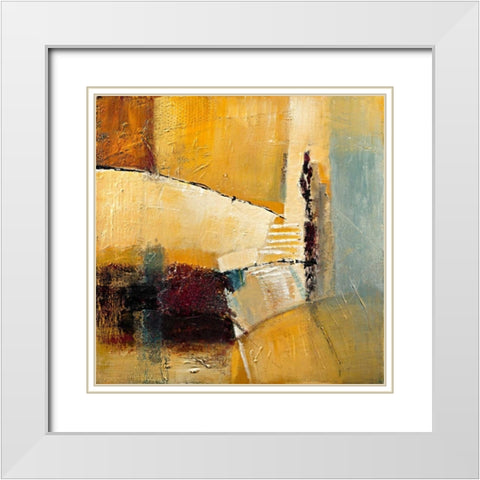 Get in touch White Modern Wood Framed Art Print with Double Matting by Danckaert, Bea