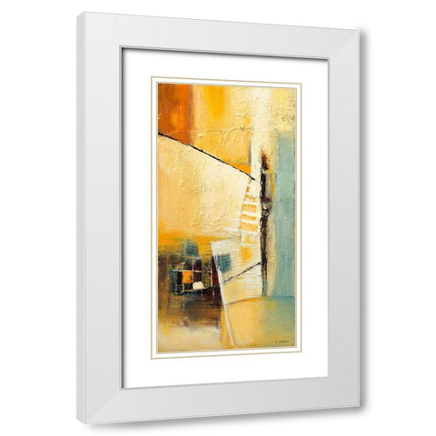 Bridge across 2 White Modern Wood Framed Art Print with Double Matting by Danckaert, Bea