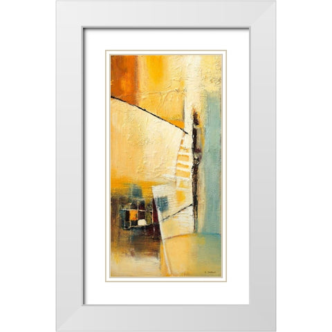 Bridge across 2 White Modern Wood Framed Art Print with Double Matting by Danckaert, Bea