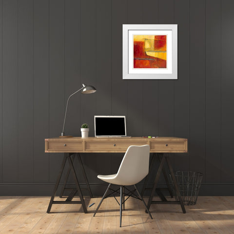 Happy Landing White Modern Wood Framed Art Print with Double Matting by Danckaert, Bea
