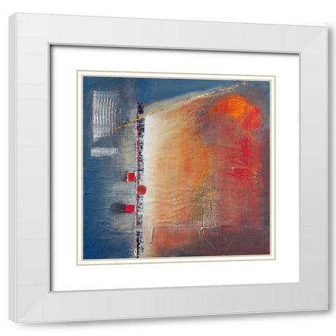 Silent Glow White Modern Wood Framed Art Print with Double Matting by Danckaert, Bea
