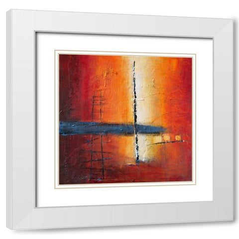 Sunbeam on Water White Modern Wood Framed Art Print with Double Matting by Danckaert, Bea