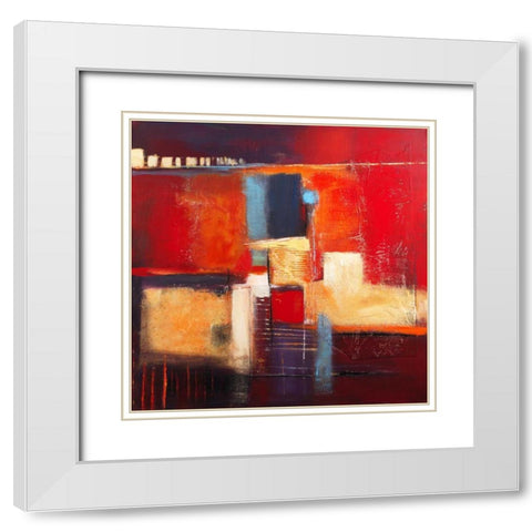 Colorful memories White Modern Wood Framed Art Print with Double Matting by Danckaert, Bea