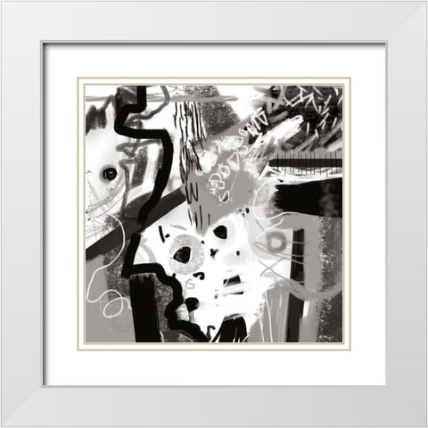Black and White II White Modern Wood Framed Art Print with Double Matting by Busch, Birgit