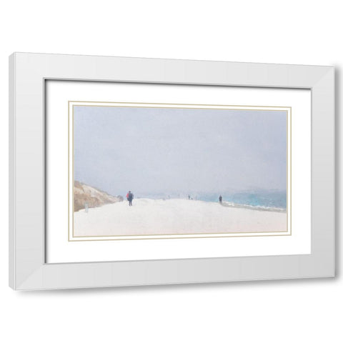Winterlicher Ostseestrand White Modern Wood Framed Art Print with Double Matting by Kock, Bernhard