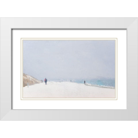 Winterlicher Ostseestrand White Modern Wood Framed Art Print with Double Matting by Kock, Bernhard