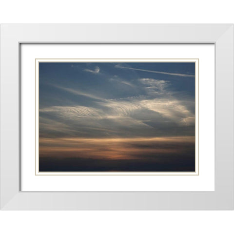 Stille White Modern Wood Framed Art Print with Double Matting by Paprotny, Bogdan