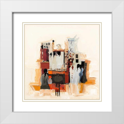 Nachmittag in Sondrio II White Modern Wood Framed Art Print with Double Matting by Bonciani, Celina