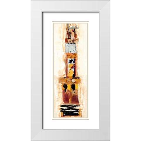 Begegnungen II White Modern Wood Framed Art Print with Double Matting by Bonciani, Celina