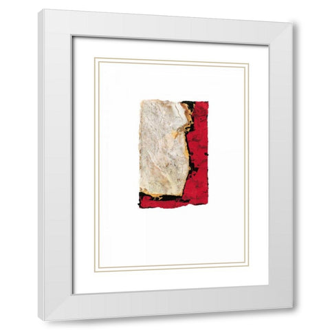 African Memory I White Modern Wood Framed Art Print with Double Matting by Heinrich, Christian